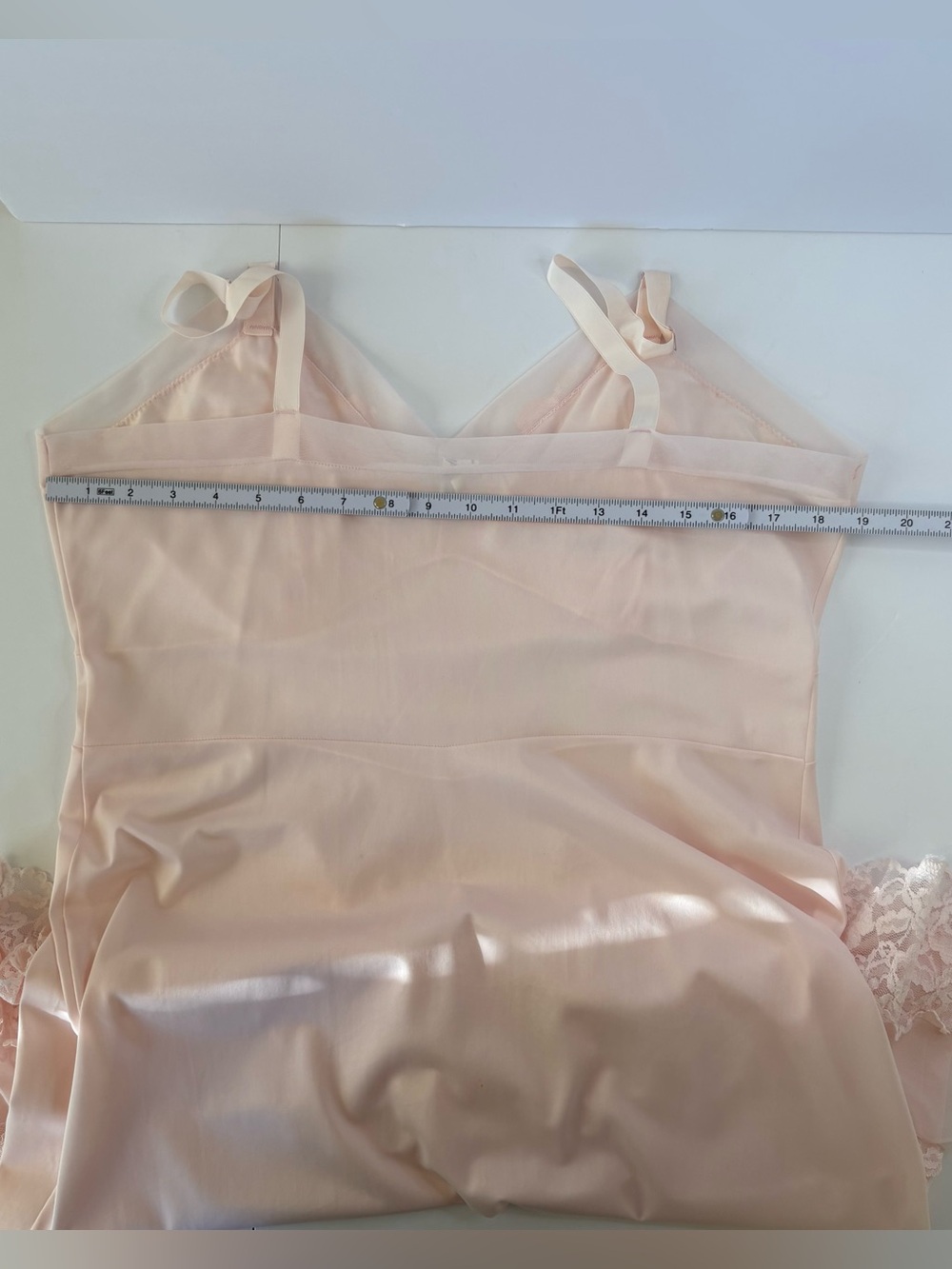 Vintage Movie Star Pink Lace Slip Nightgown Cottagecore Midsize Fashion 40 - Picture 13 of 13